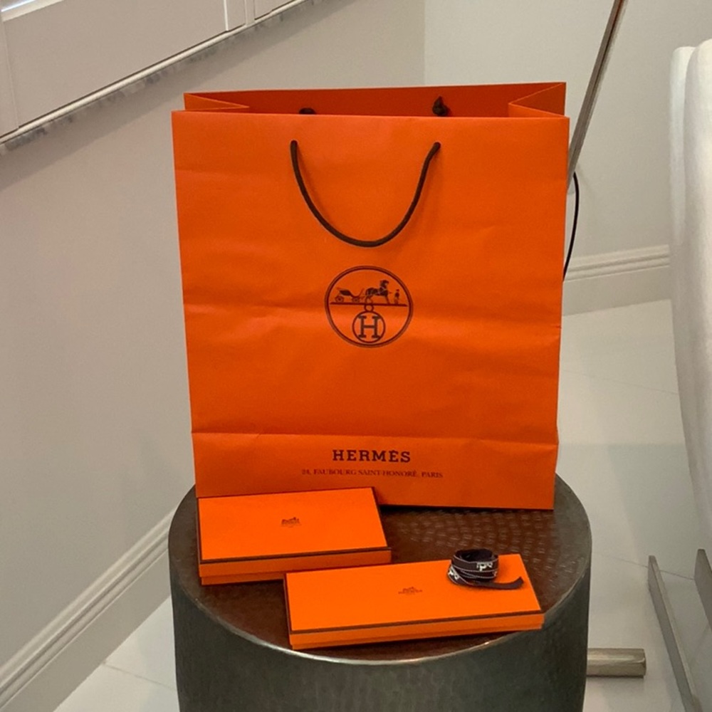 Hermes shopping bag and boxes